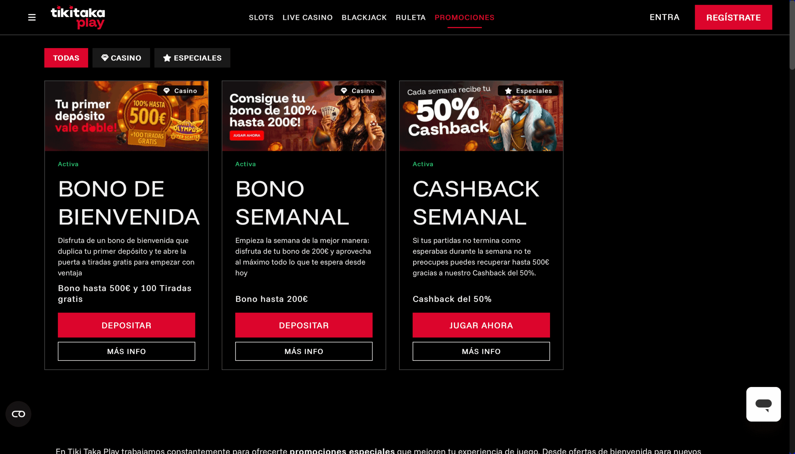 tikitakaplay casino promociones